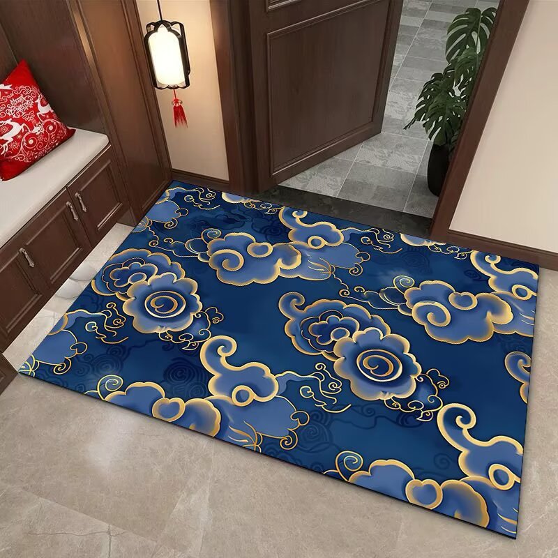 Elegant Cloud Motif Area Mat Bowlift