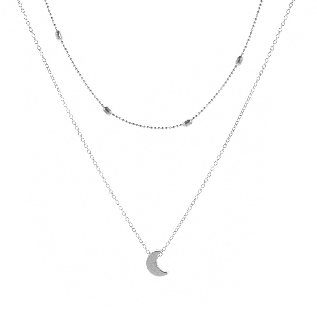 Heart-Shaped Charm Layered Necklace Bowlift
