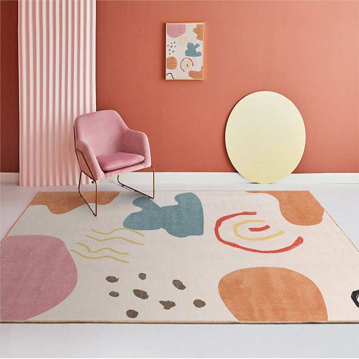 Contemporary Geometric Design Bowlift Rug