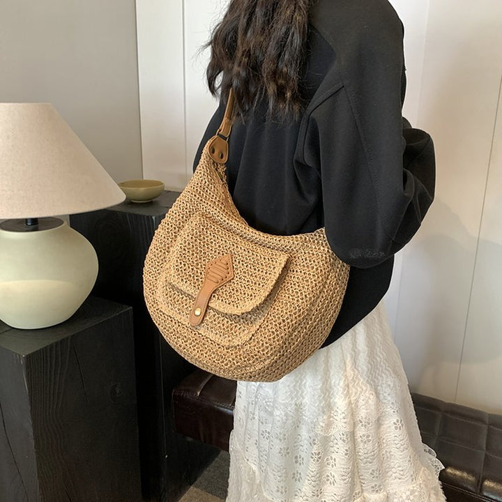 Bucket bag made of fine natural fabric Bowlift