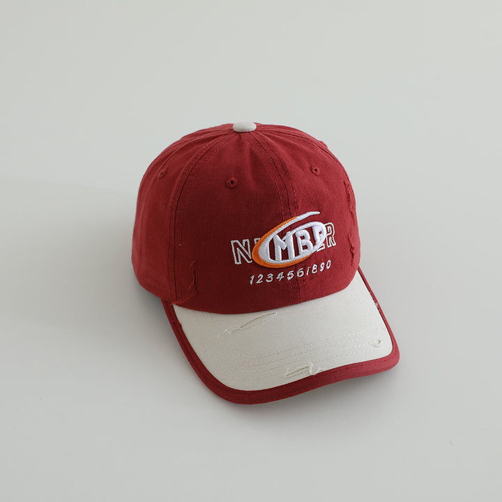 Men's Distressed Cotton Logo Baseball Cap Bowlift