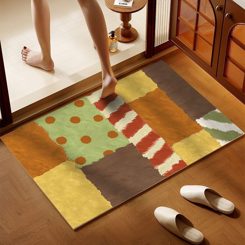 Colorful Patchwork Bath Mat Bowlift