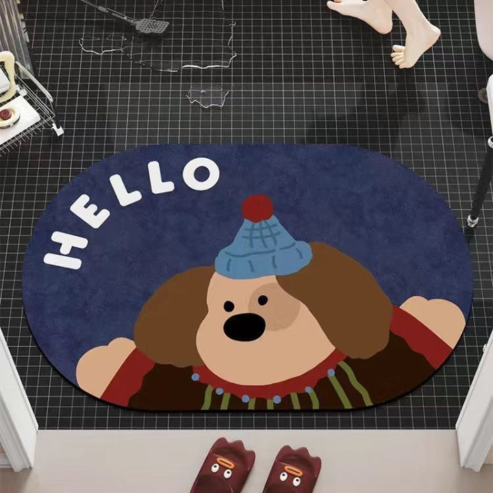 Cartoon-Themed Plush Area Mat