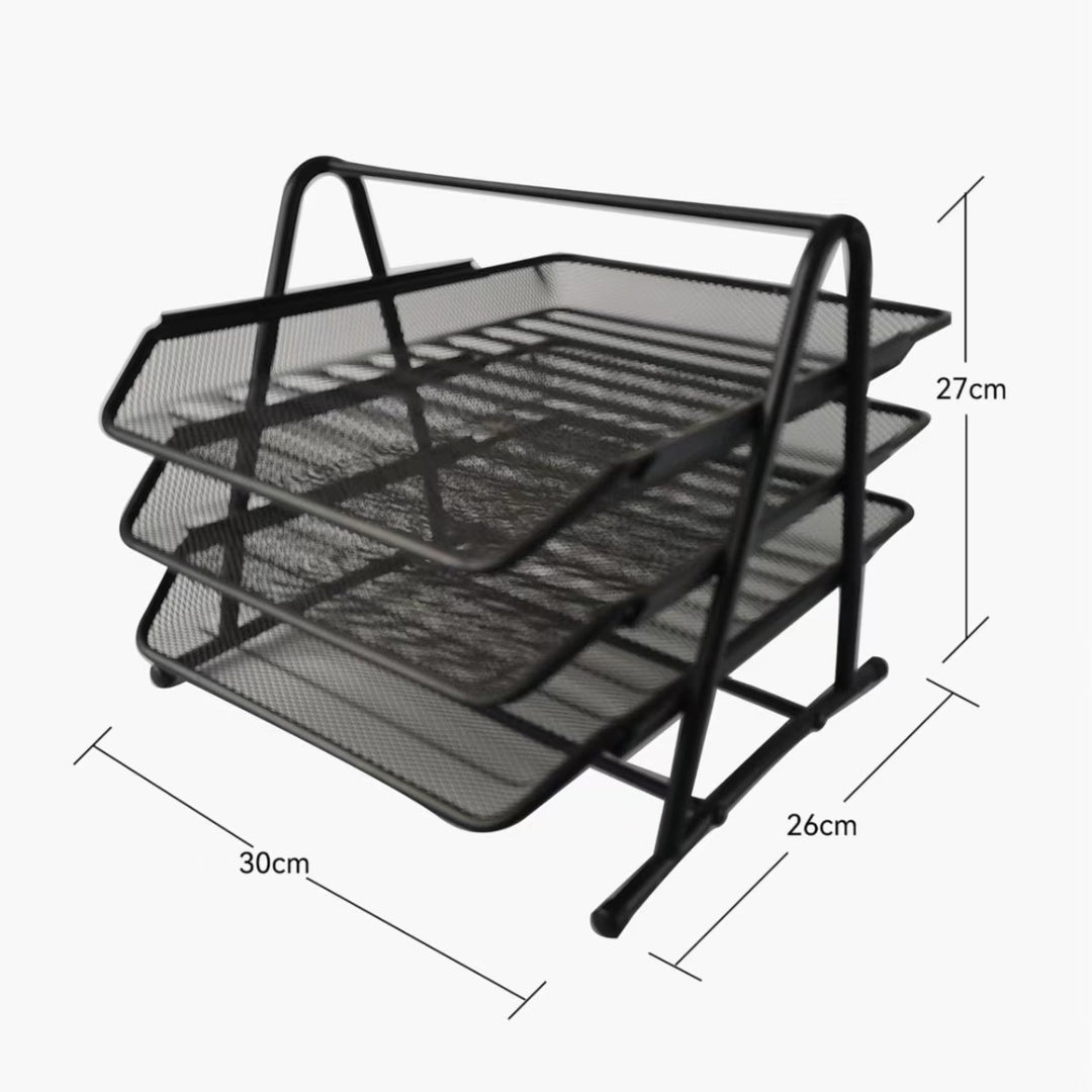Multi-Layer Mesh Filing Rack Bowlift