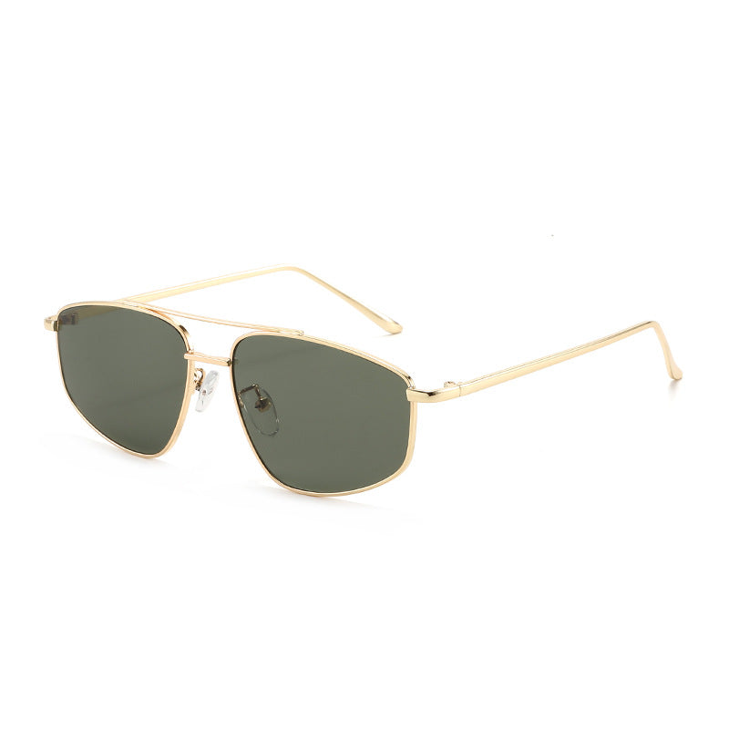 Women's geometric sunglasses with high-quality metal frame and polarized lenses Bowlift