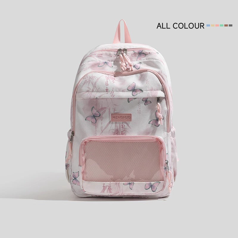 Stylish Butterfly Print Backpack Bowlift