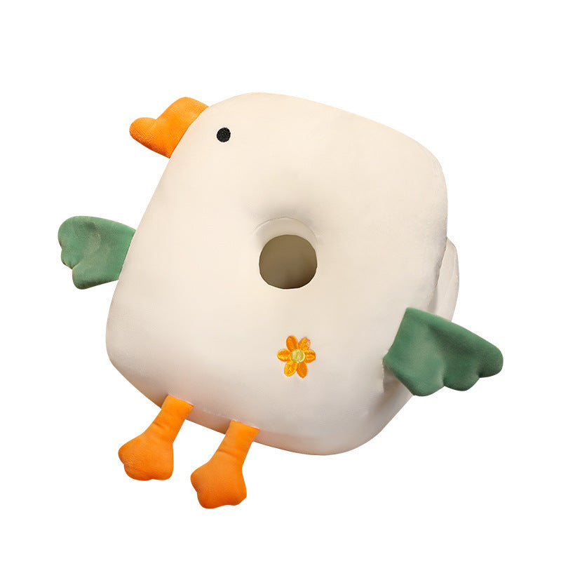 Plush seat cushion with ergonomic design Bowlift