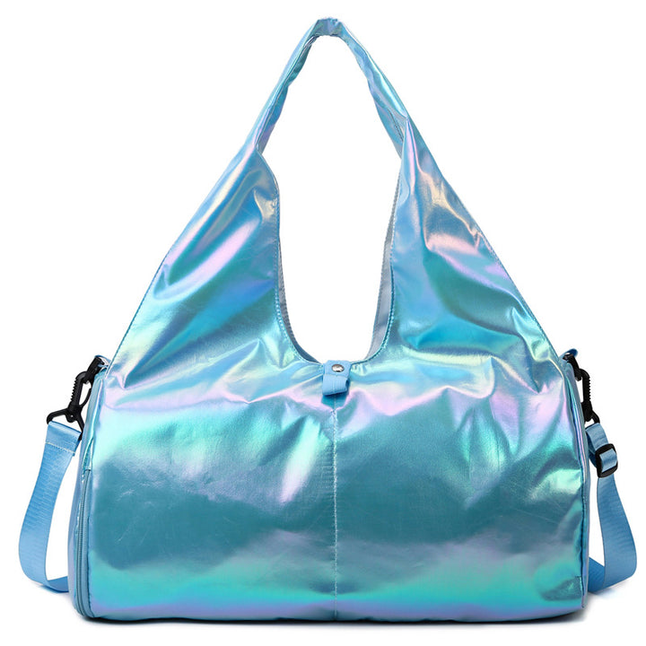 Iridescent Multi-Pocket Travel Tote Bag Bowlift