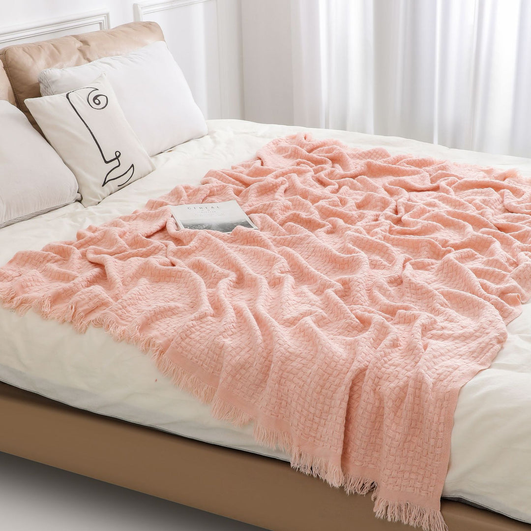 Textured Luxury Throw Blanket Bowlift