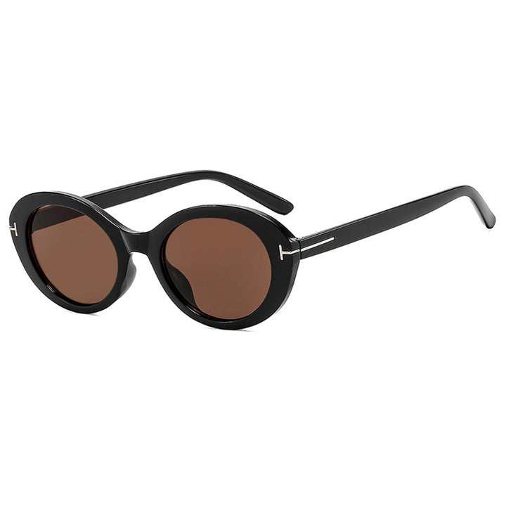 Ladies fashionable sunglasses with innovative oval frame and UV protection Bowlift