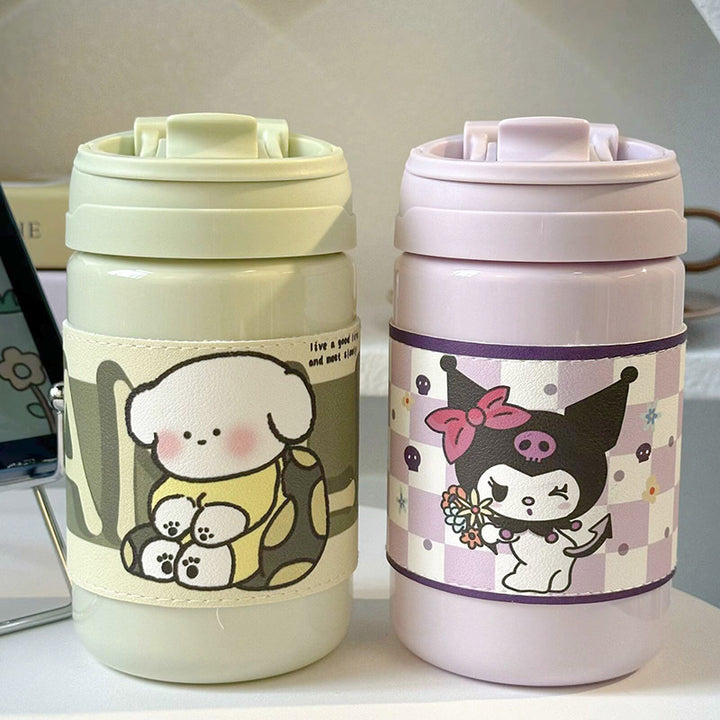 Women's Insulated Water Bottle with Cute Animal Design Bowlift