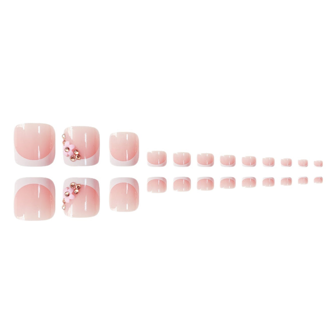 Elegant Floral Design Press-On Nails Bowlift