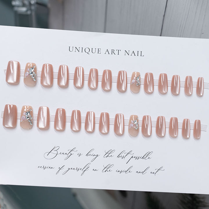 Elegant Floral-Embellished Press-On Nails