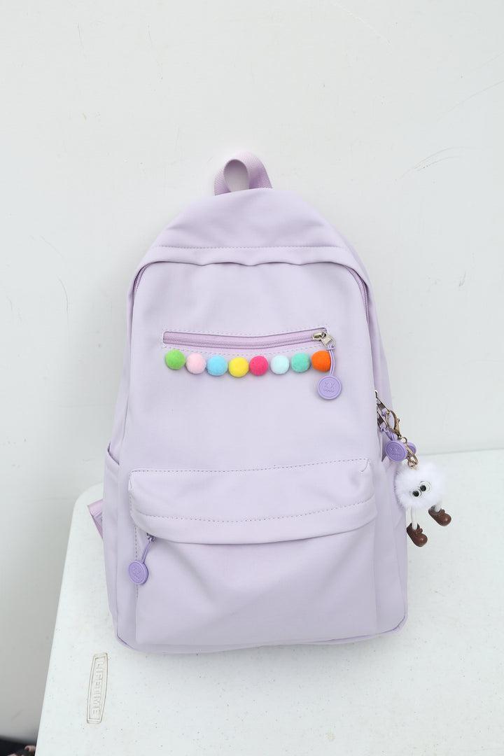 Practical backpack with colorful applications Bowlift