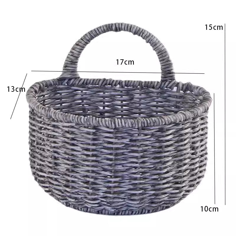 Handwoven Storage Basket with Ergonomic Handle Bowlift
