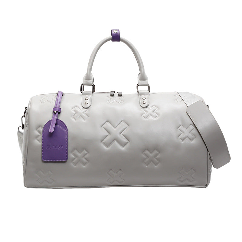 Durable Leather Weekend Duffel Bag Bowlift