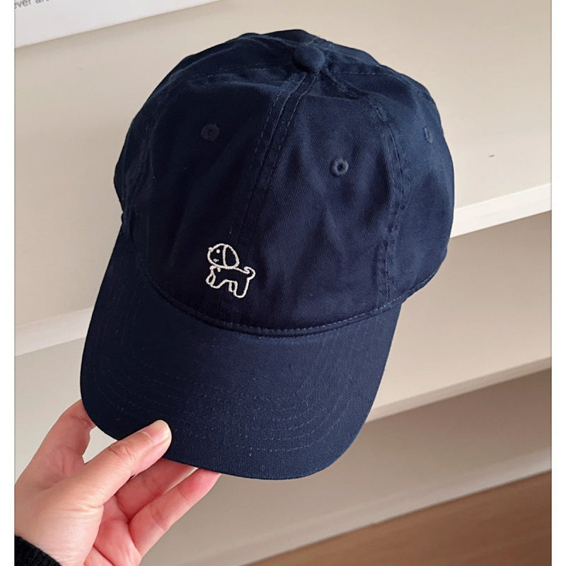 Women's Casual Embroidered Dog Baseball Cap Bowlift