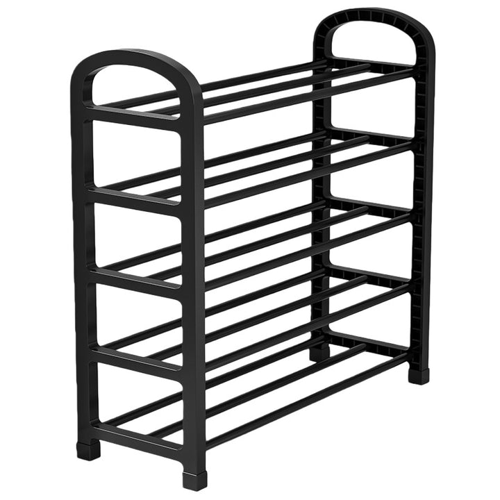 Multi-Tier Narrow Shoe Storage Rack With Arched Side Frame And Slim Footprint