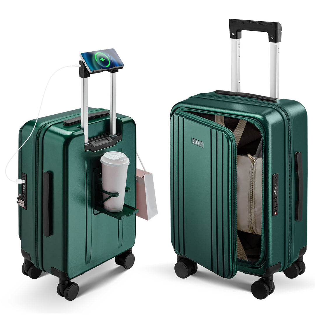 Unisex Smart Hard Shell Trolley Suitcase Bowlift