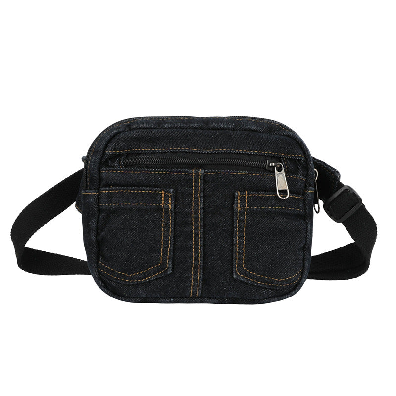 Compact Denim Crossbody Bag Bowlift