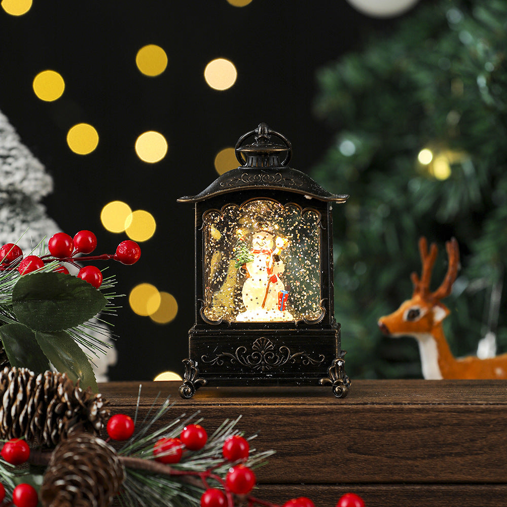 LED Snowman Lantern Decoration Bowlift