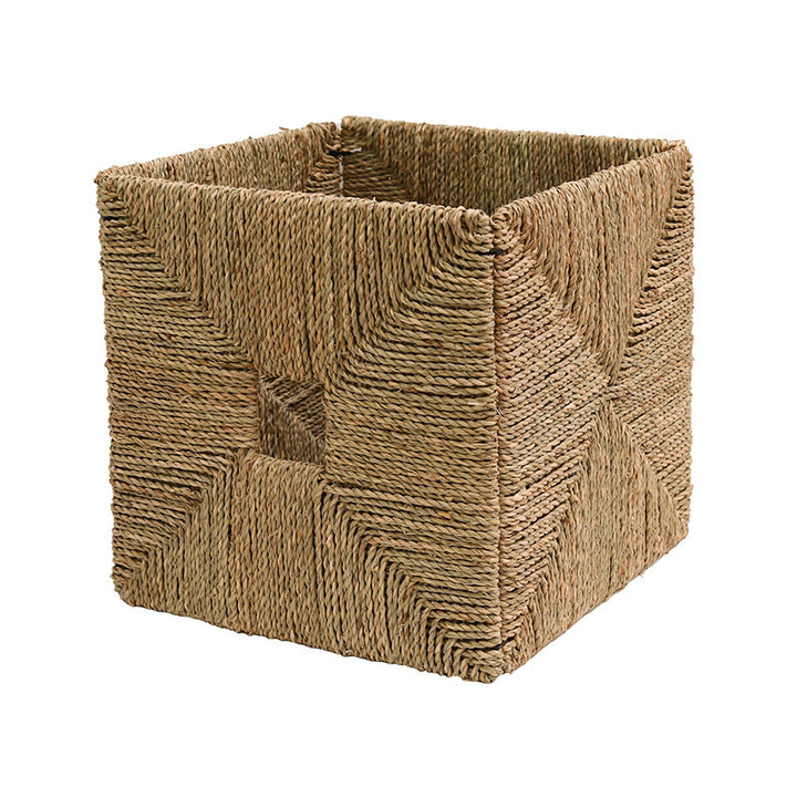 Handwoven Natural Fiber Storage Bin Bowlift