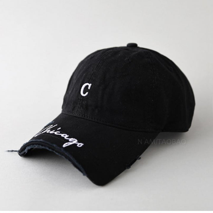 Women's Distressed Cotton Baseball Cap Bowlift 1784083462