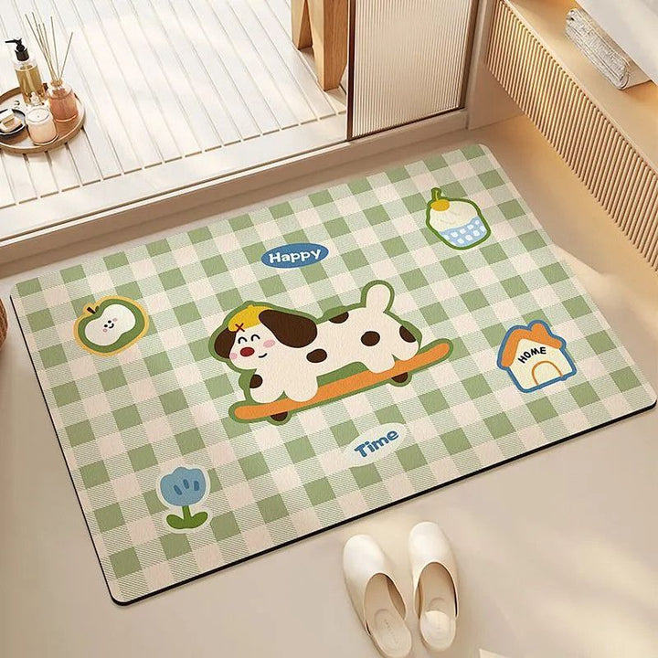 Welcome Home Cartoon Area Rug Bowlift