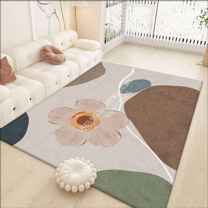 Elegant Floral Pattern Area Rug Bowlift