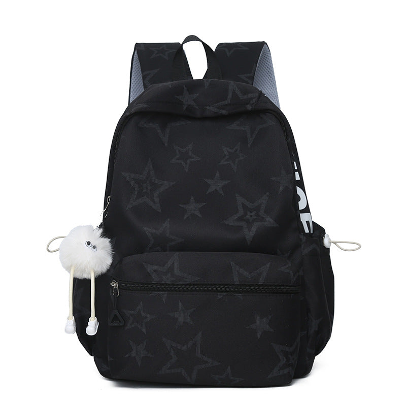 Star-Embellished Casual Backpack Bowlift