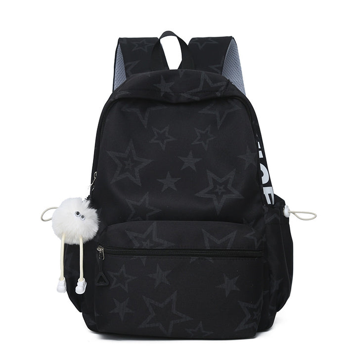 Star-Embellished Casual Backpack Bowlift