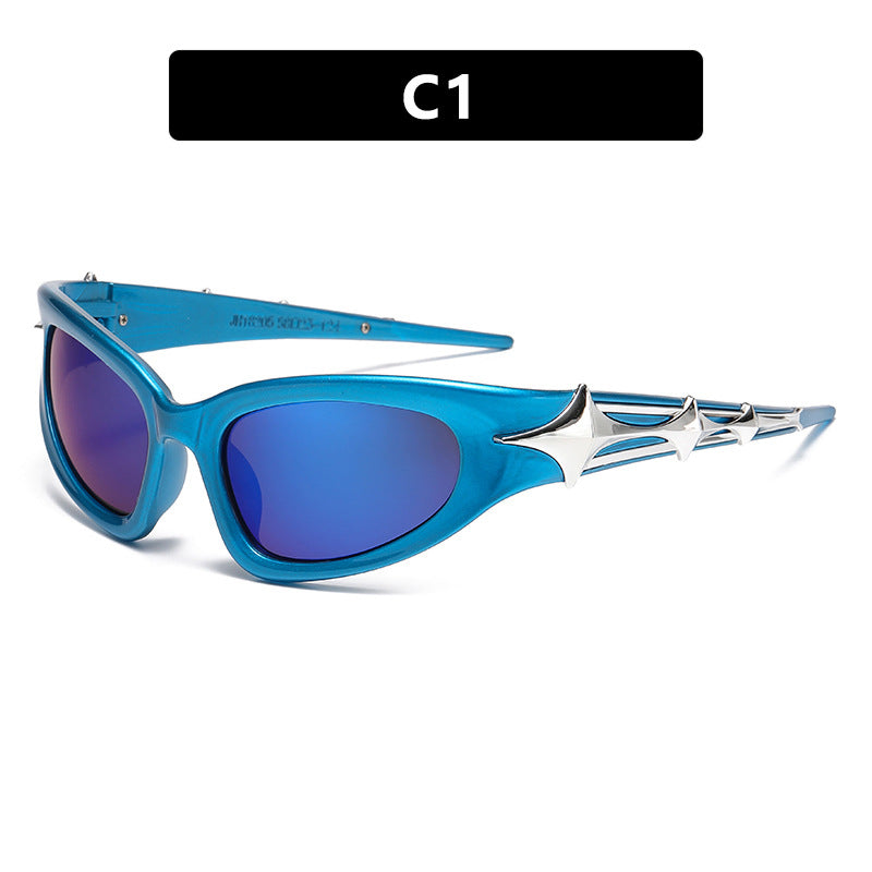 Women futuristic sunglasses with unique star design Bowlift