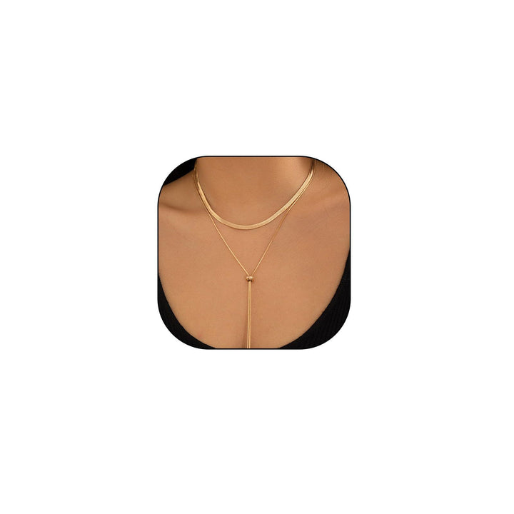 Double Layered Heart Pendant Necklace Bowlift