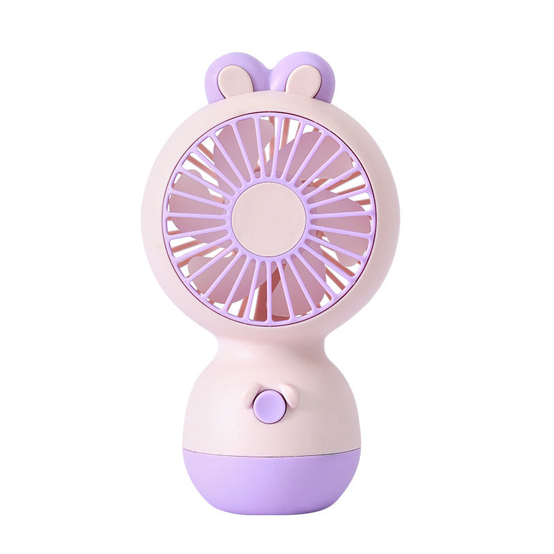 Women's portable handheld fan with cute animal design and ergonomic grip design Bowlift