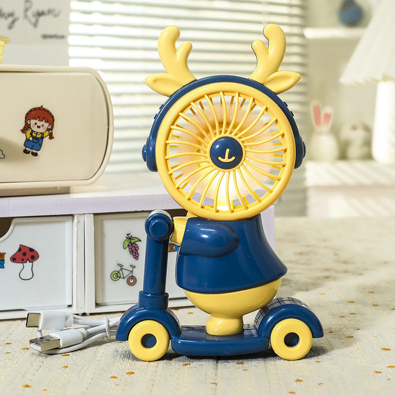 Creative Hand Fan in Cute Animal Design with USB Connection Bowlift