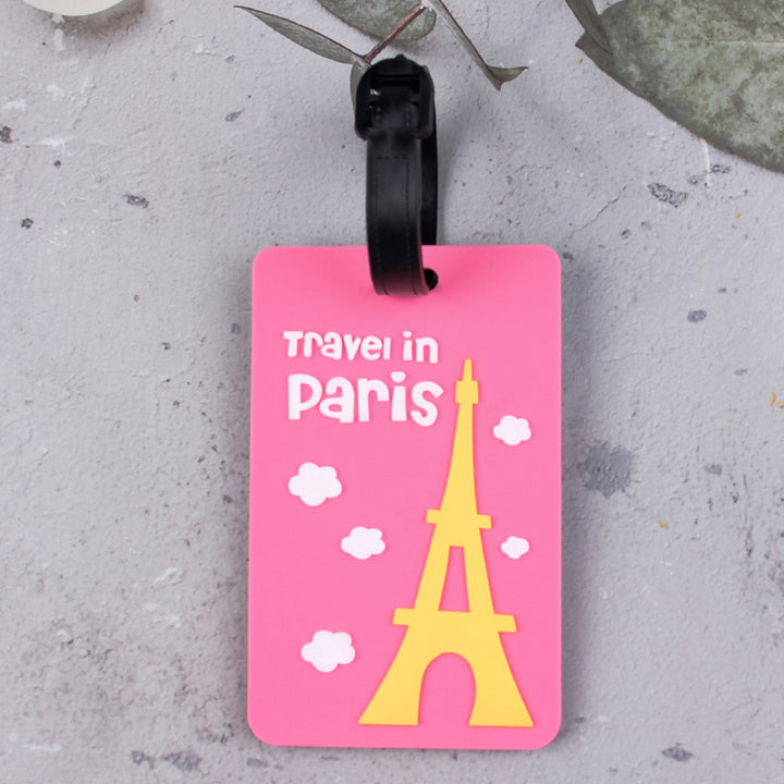 Paris-Themed Luggage Tag Bowlift