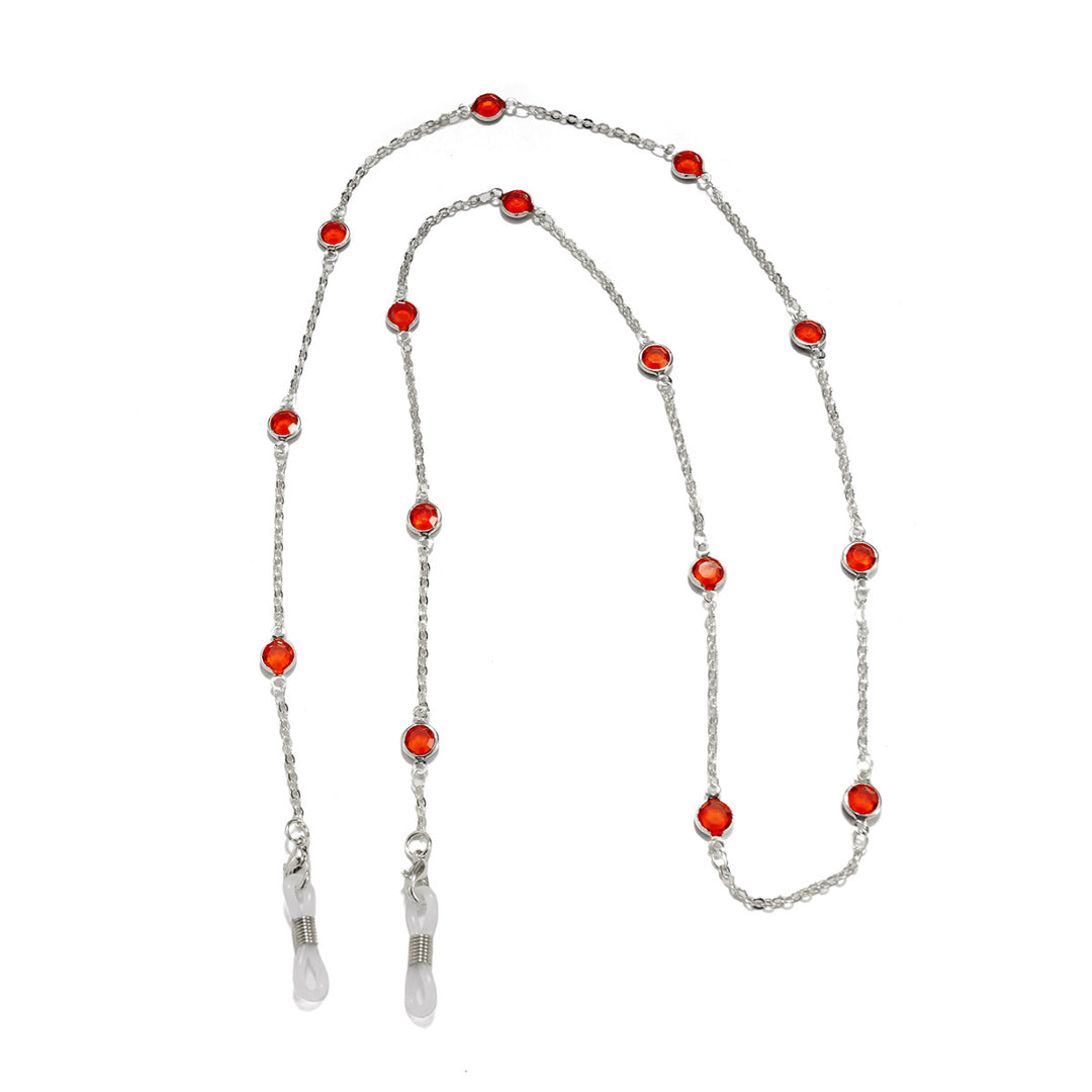 Elegant Crystal-Embellished Eyewear Chain Bowlift