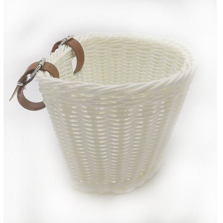 Decorative Woven Storage Basket with Leather Handles Bowlift
