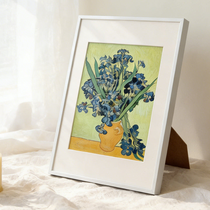 Framed Matted Botanical Art Print With Easel-Back Tabletop Display And Archival Giclée Reproduction