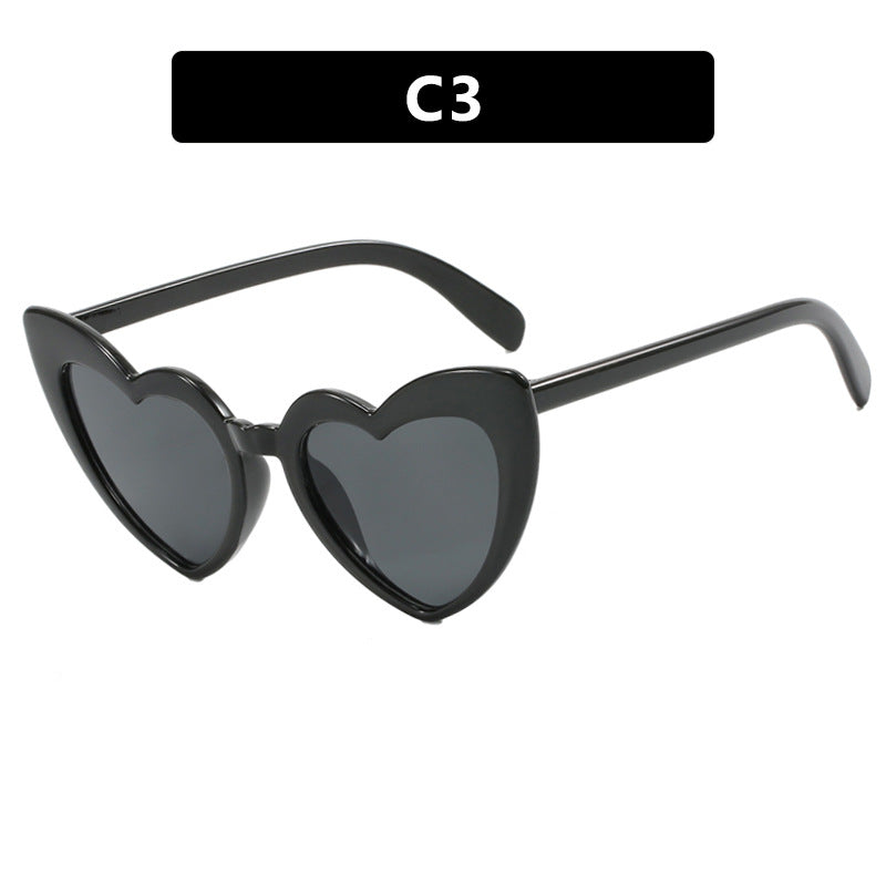 Women's Heart-Shaped Sunglasses with Polarized Lenses and High-Quality Plastic Frame Bowlift