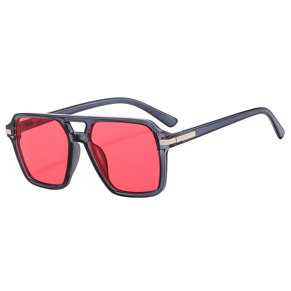 Women's fashionable square sunglasses with elegant metal finish Bowlift