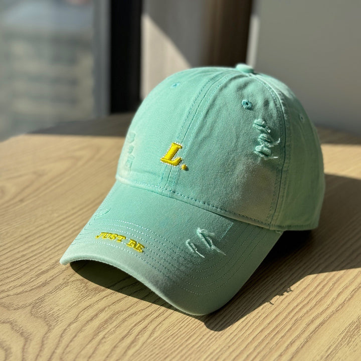 Women's Distressed Cotton Baseball Cap Bowlift