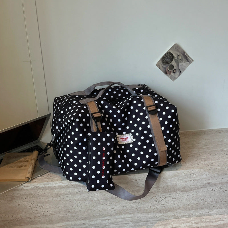 Versatile Polka Dot Travel Duffel Bag Bowlift