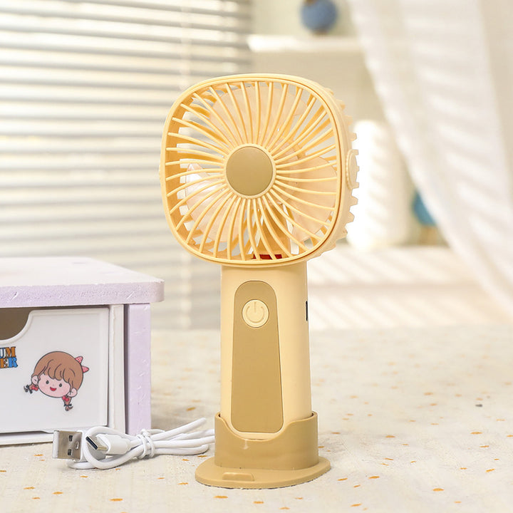 Ladies Portable Hand Fan with Flexible Holder Bowlift