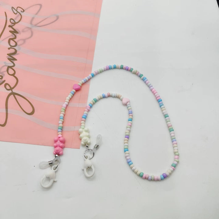 Playful glasses holder chain with colorful beads Bowlift