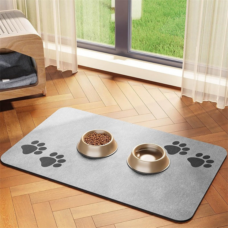 Extra large waterproof silicone pet feeding mat with non-slip backing Bowlift
