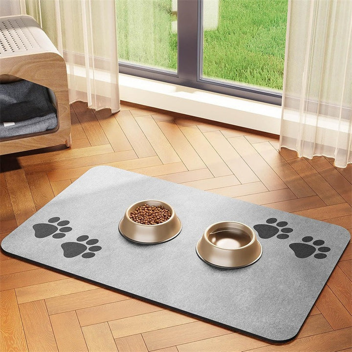 Extra large waterproof silicone pet feeding mat with non-slip backing Bowlift