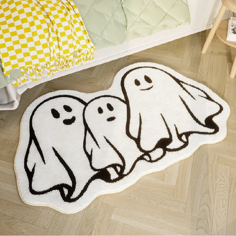 Halloween-Themed Ghost Bath Mat Bowlift