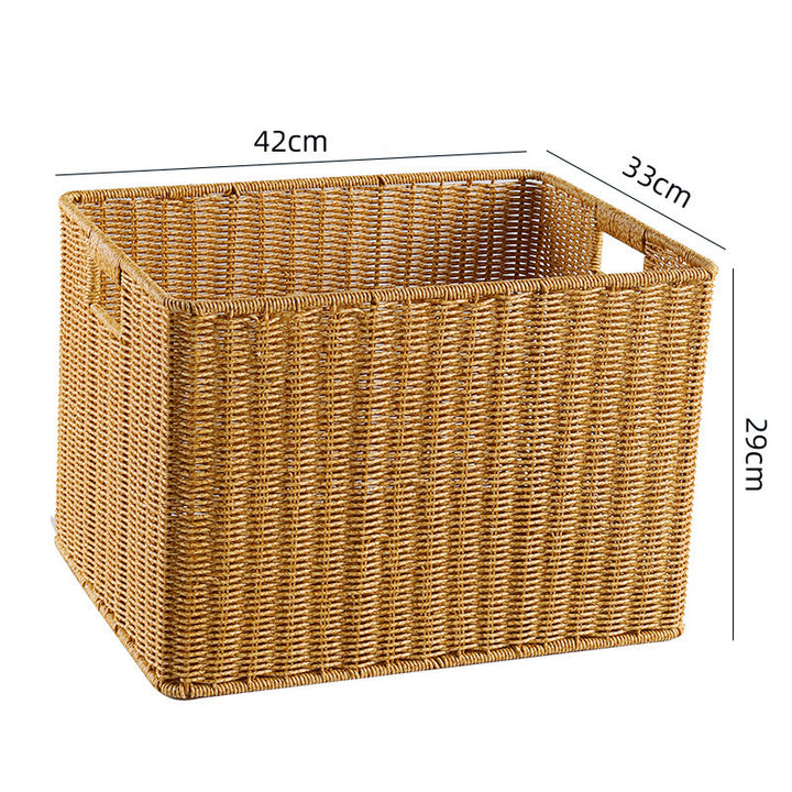Handcrafted Rectangular Wicker Storage Bin Bowlift