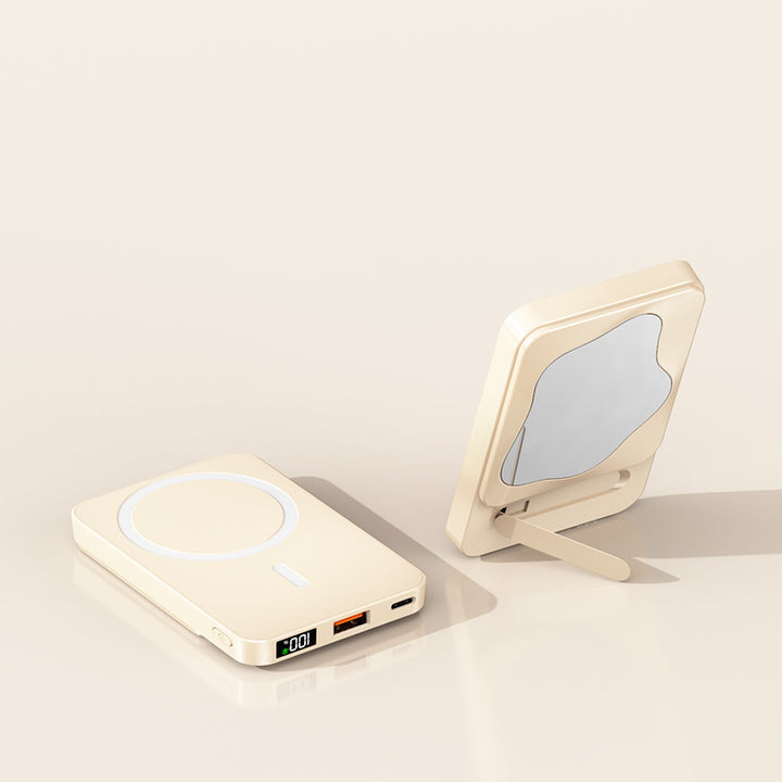 Powerbank with Integrated Cosmetic Mirror and Multifunctional Charging Port Bowlift